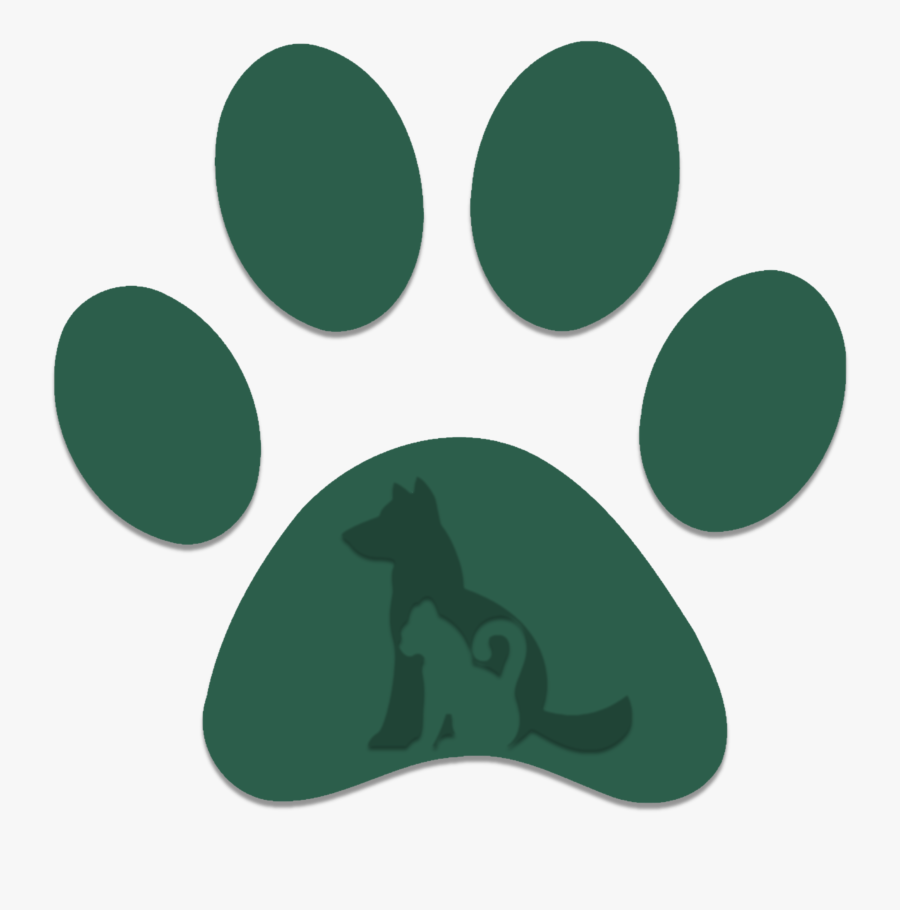 Calling All Citizens Of Claremore Join Us For A Ribbon - Dark Green Paw Print, Transparent Clipart