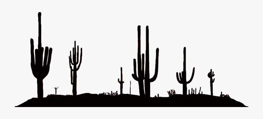 Desert Silhouette Png - Sonoran Desert, Transparent Clipart