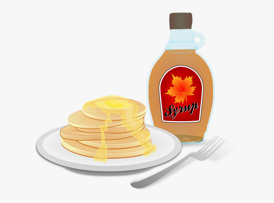 Breakfast Image Free - Pancakes And Maple Syrup Clipart, Transparent Clipart