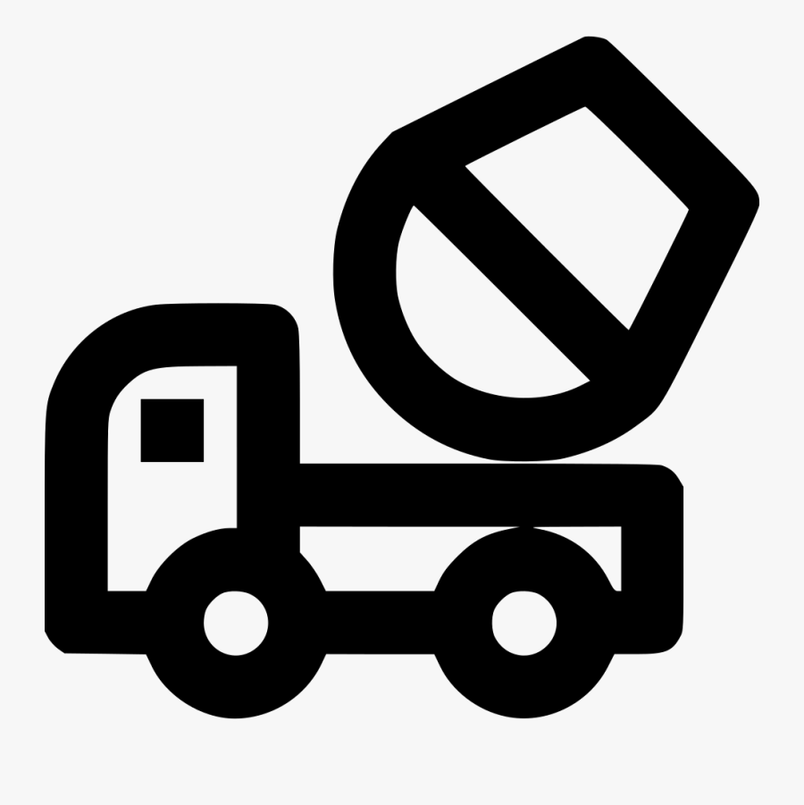 Truck Cement Mixer Svg - Icon, Transparent Clipart