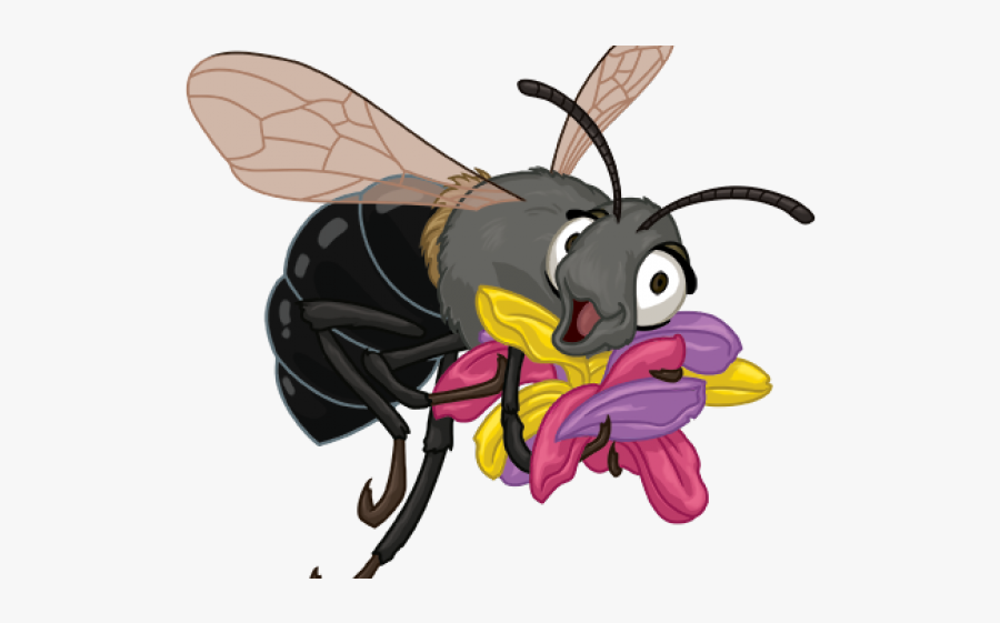 Bees Clipart Fancy - Cartoon, Transparent Clipart