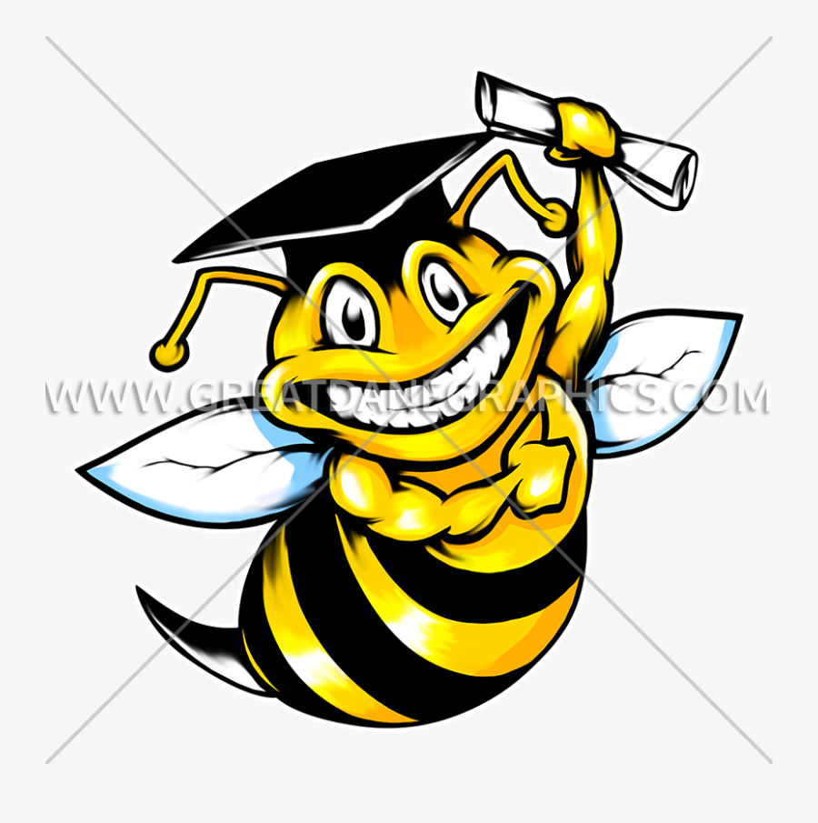 Bees Graduation Clip Art - Graduation Bee, Transparent Clipart