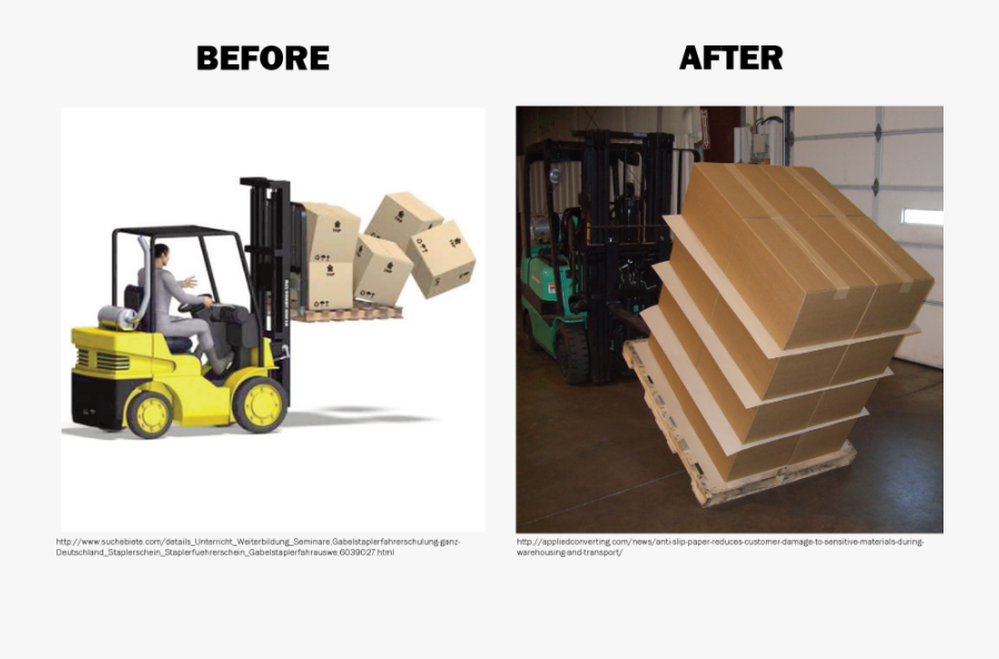 Unsecured Load On Forklift, Transparent Clipart