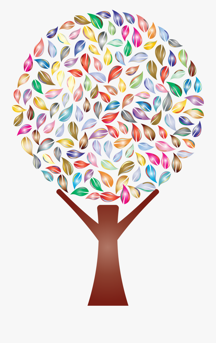Transparent Big Tree Clipart - Colorful Tree Background Png, Transparent Clipart