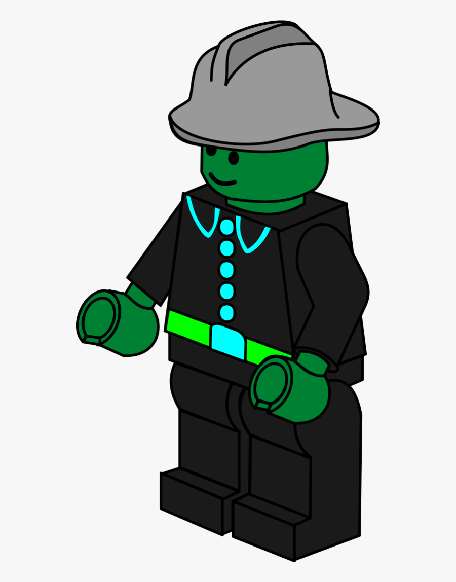 Lego Town Fireman - Lego Clipart, Transparent Clipart
