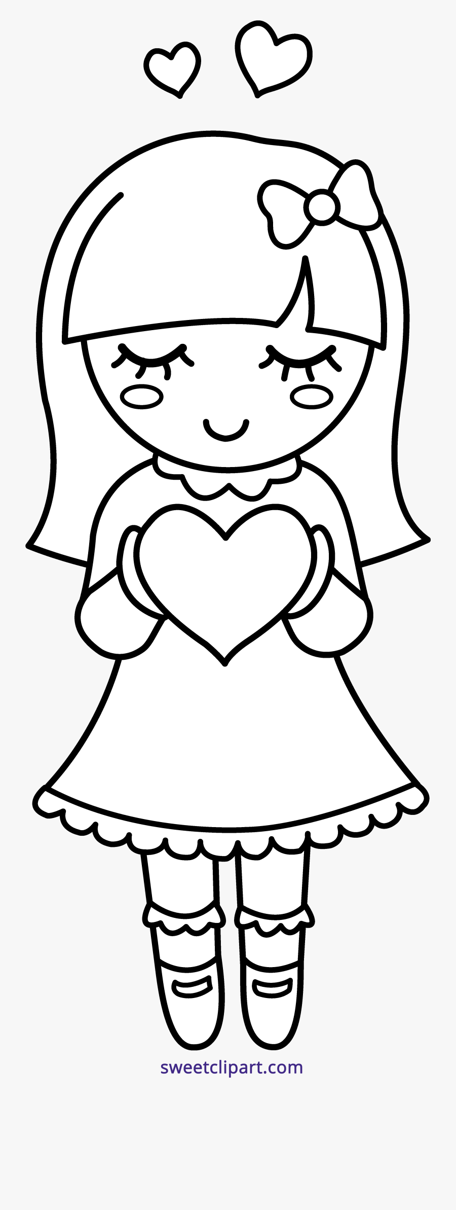 Girl Art Sweet Clip - Cartoon, Transparent Clipart