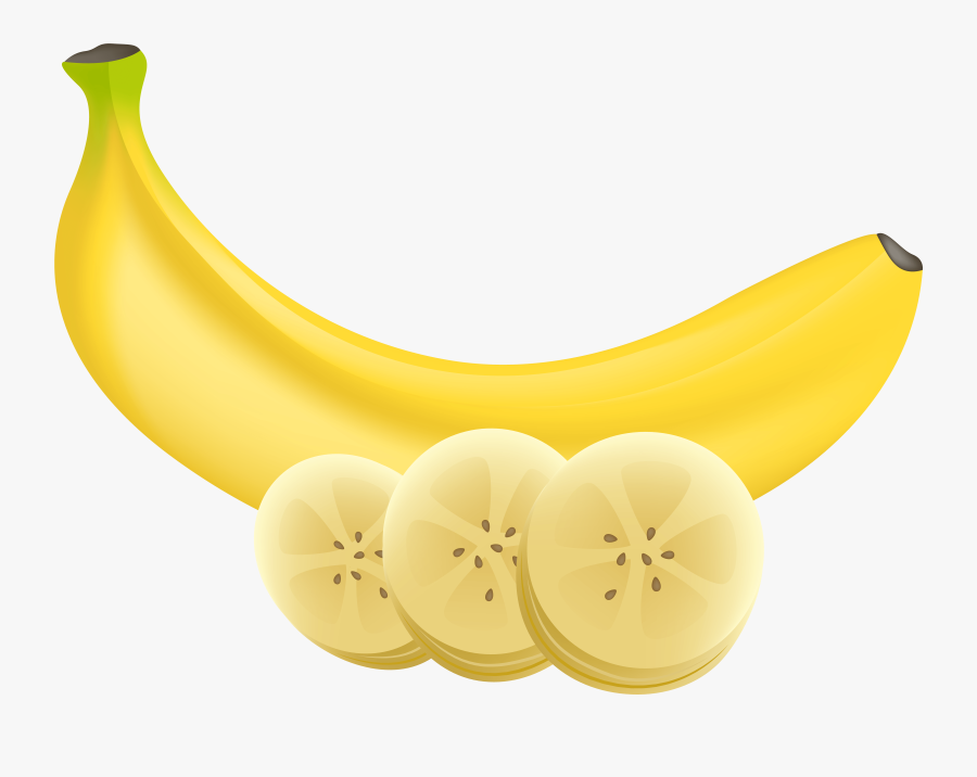 Banana And Slices Transparent Png Clip Art Image - Transparent Banana Slice Png, Transparent Clipart