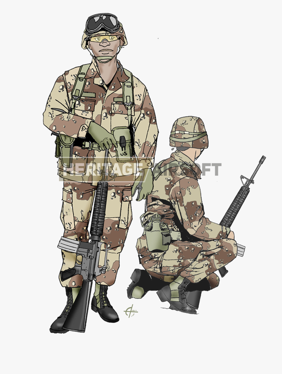 Clip Art Desert Storm Camouflage - Soldier, Transparent Clipart