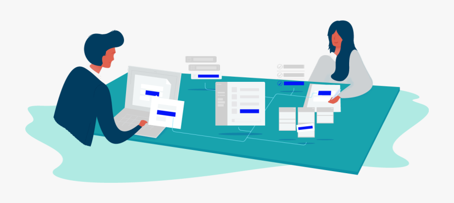 Illustration Of Two People In A Meeting Clipart , Png - Meeting Two People Graphic, Transparent Clipart