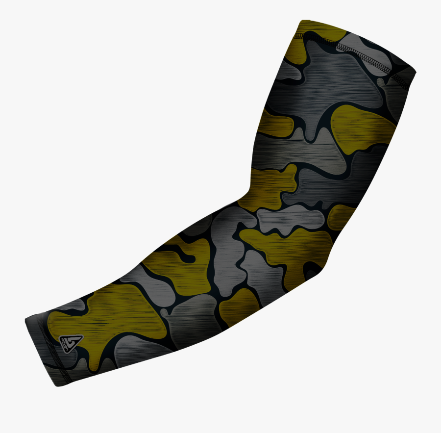 Yellow Brushed Camo Arm Sleeve By B Driven Sports - Sock, Transparent Clipart