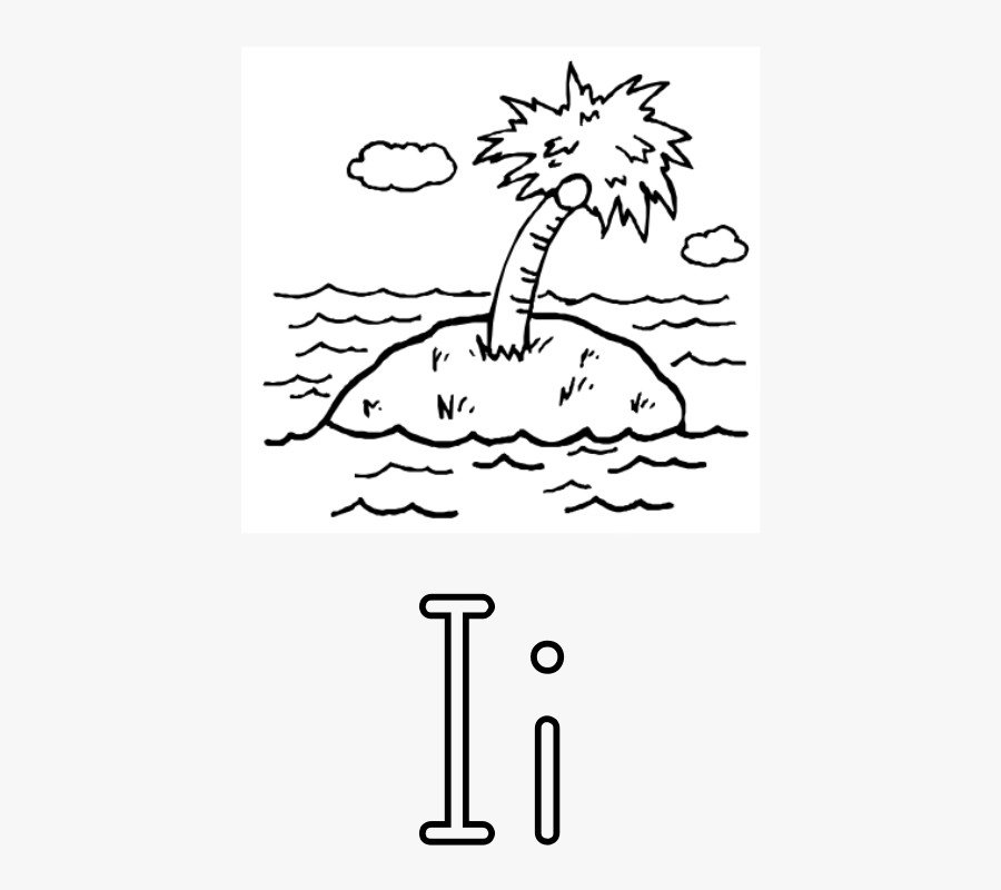 Island Free Letra I De Isla - Desert Island Clip Art, Transparent Clipart