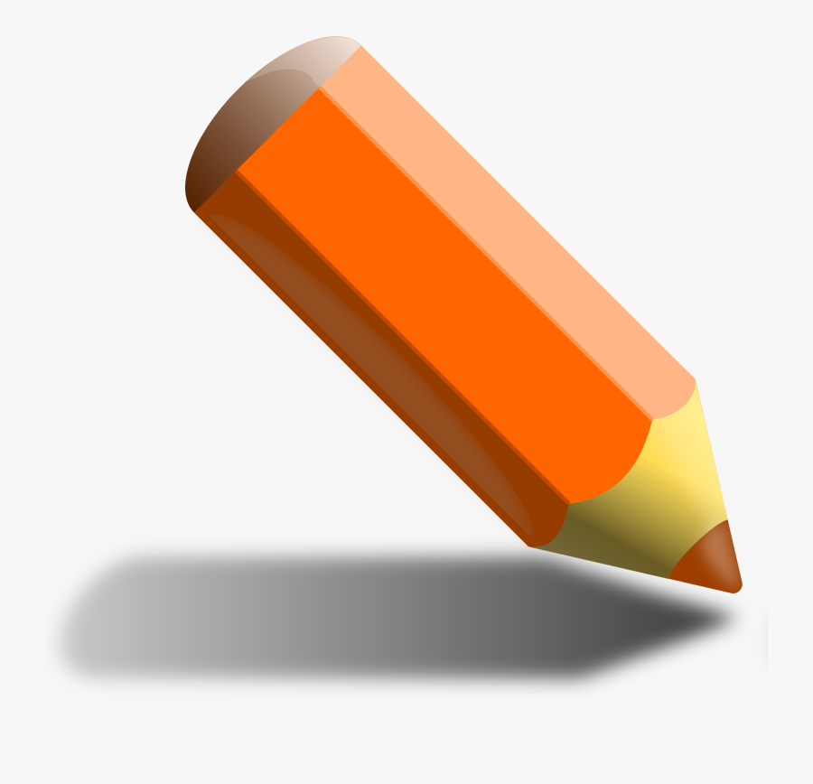 Orange Pencil Clip Arts - Orange Pencil, Transparent Clipart