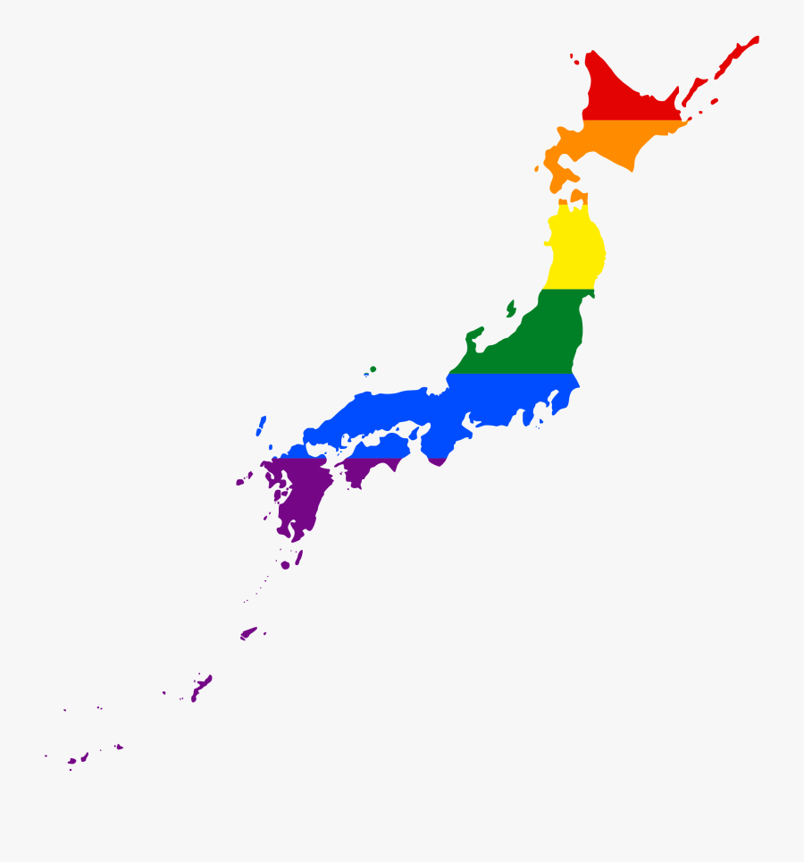 Japan Country Png Transparent Download - Rainbow Map Of Japan, Transparent Clipart