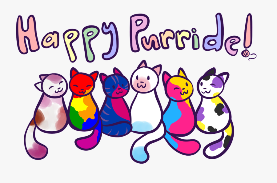 Trans Discount General - Pride Month Cats, Transparent Clipart