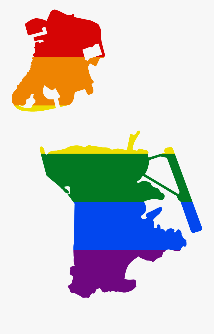 Lgbt Flag Map Of Macau - Macau Map With Flag, Transparent Clipart