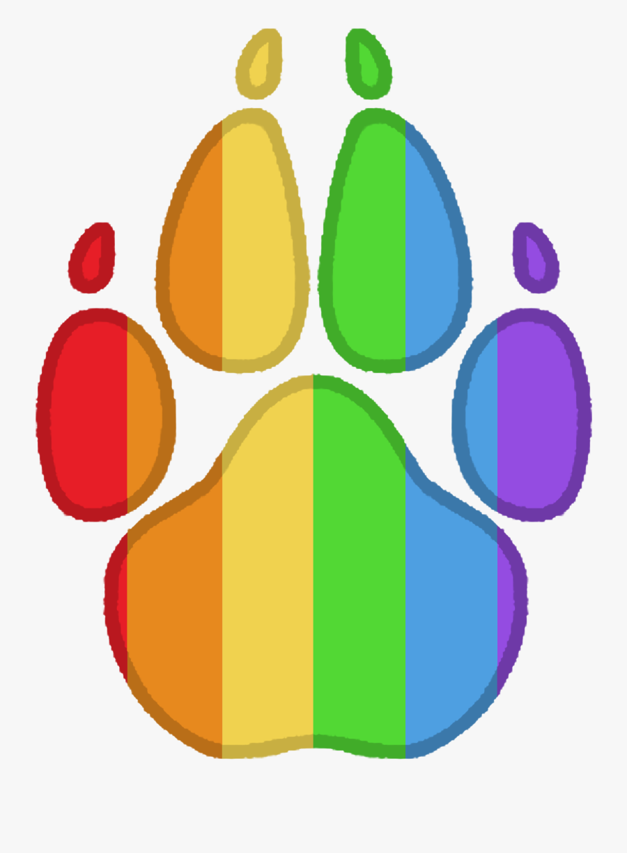 Paw Pride Lgbt - Gay Paw Print Png, Transparent Clipart