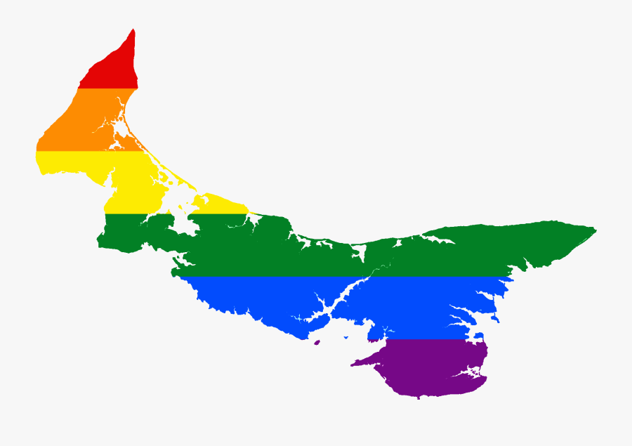 Lgbt Flag Map Of Prince Edward Island - Prince Edward Island Election Map, Transparent Clipart
