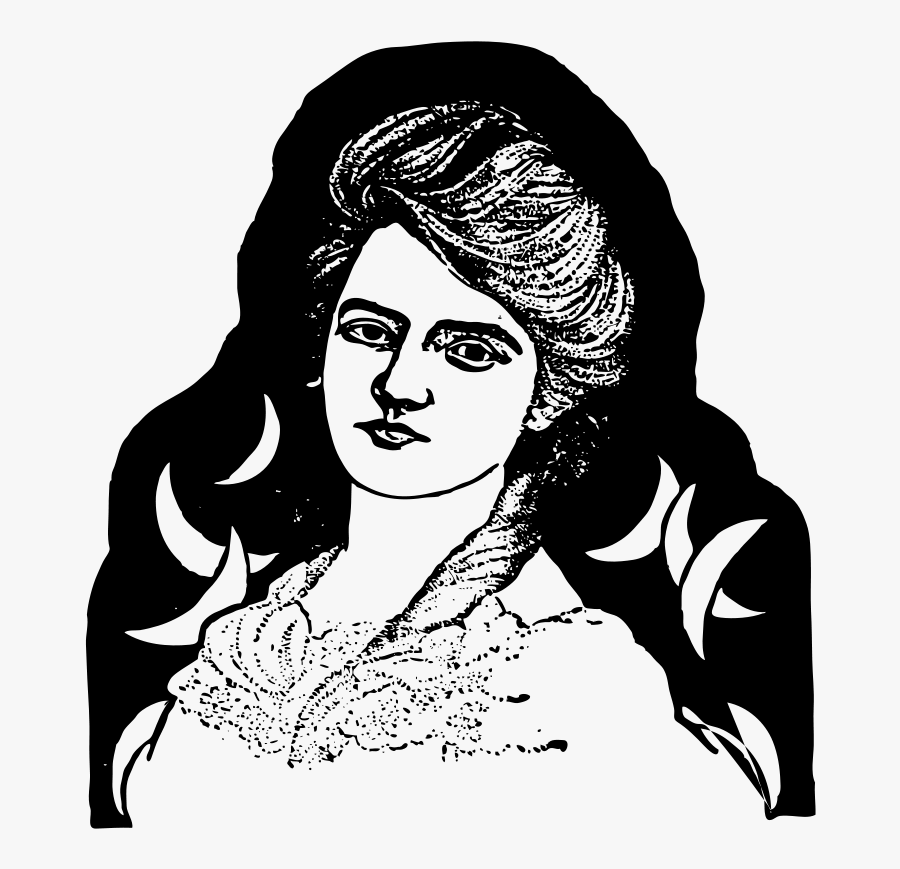 Art,black Hair,monochrome Photography - 20th Century Woman Png, Transparent Clipart
