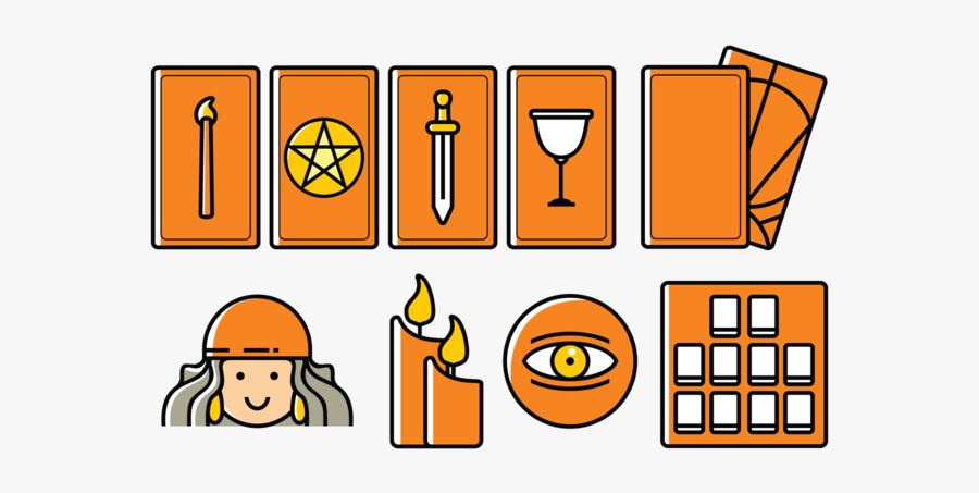 Vector Tarot Icons, Transparent Clipart