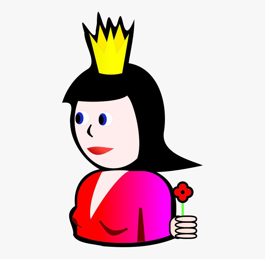 Queen Of Hearts - Simple Queen Of Spades, Transparent Clipart