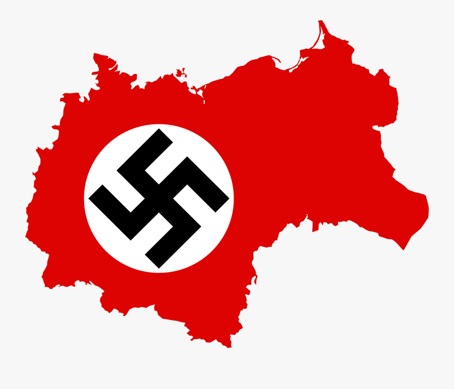 Germany Clip Art - Nazi Germany Flag Map, Transparent Clipart
