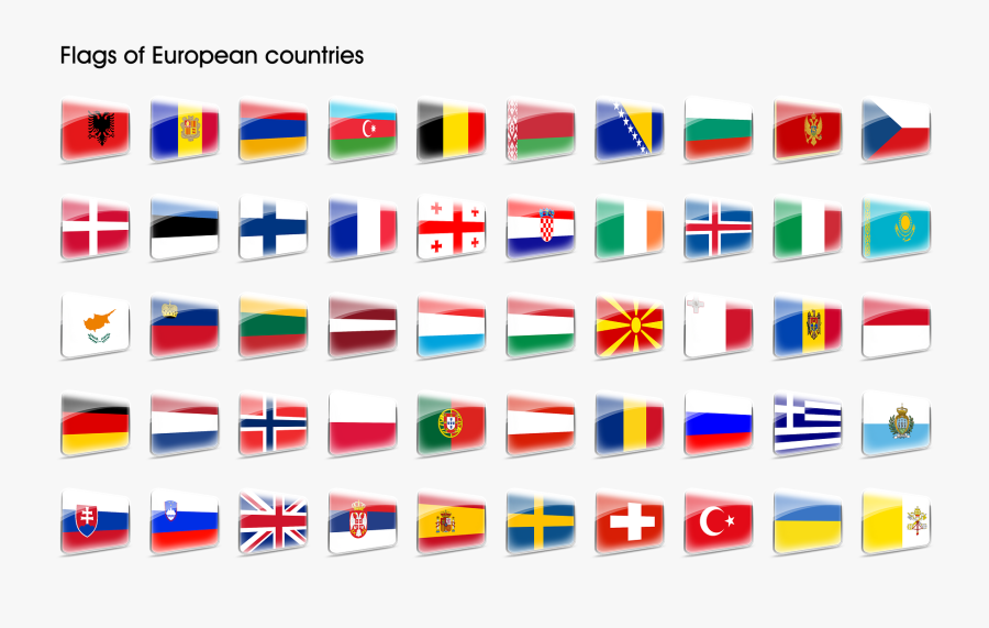 Flag Icon Europe Countries, Transparent Clipart