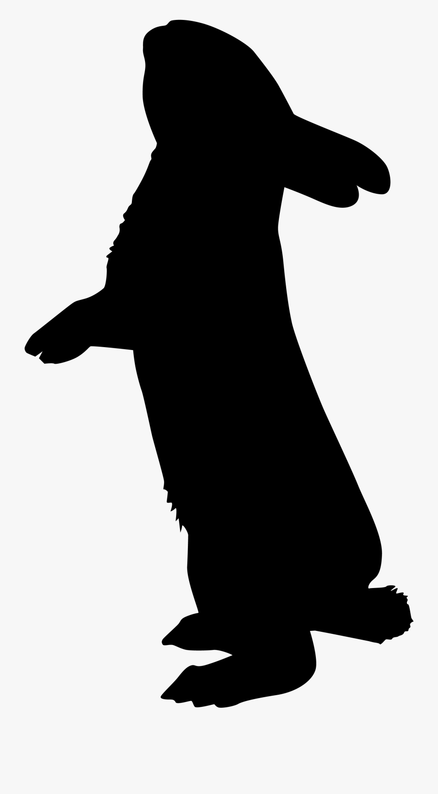 Rabbit Silhouette Transparent Background, Transparent Clipart
