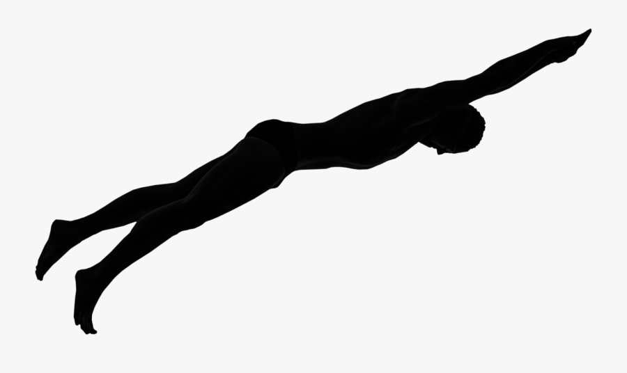 Swimming Silhouette Png Download - Girl Swimming Silhouette Png, Transparent Clipart