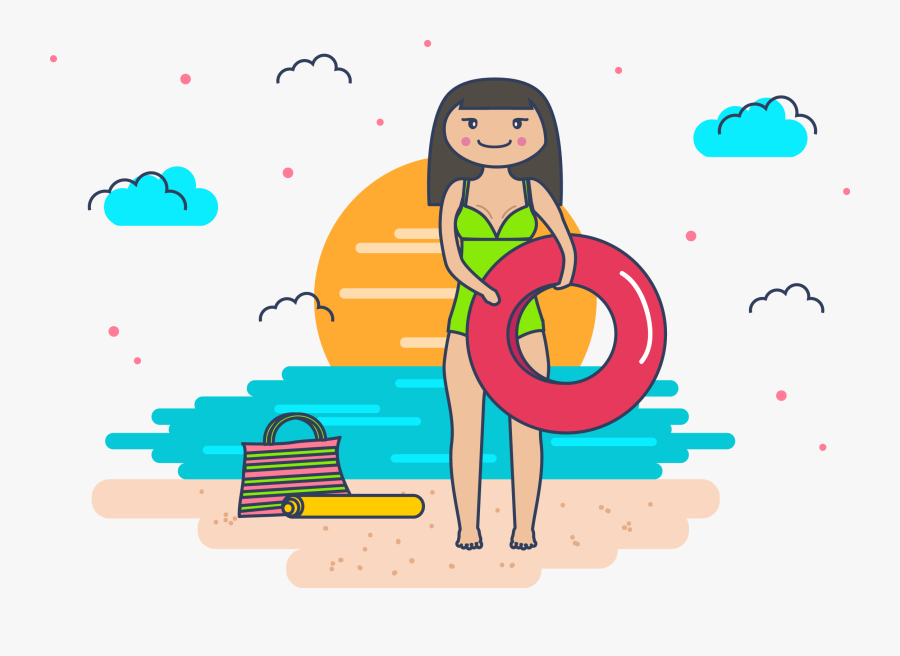 Euclidean Vector Swimming Illustration - Illustration, Transparent Clipart