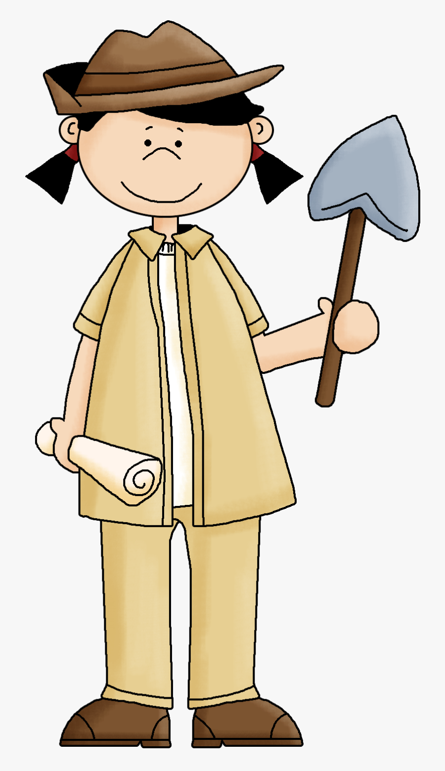 Archeology Girl Clipart - Paleontologist Png, Transparent Clipart
