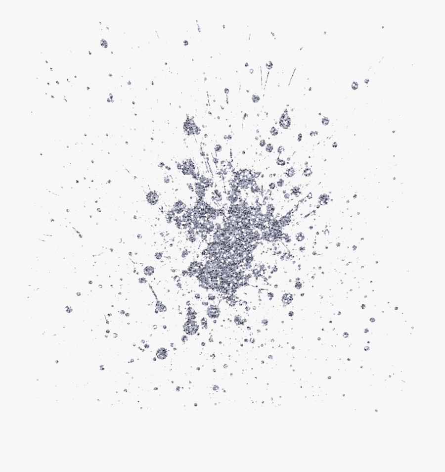 Transparent Background Silver Glitter Splatter Png , Free Transparent