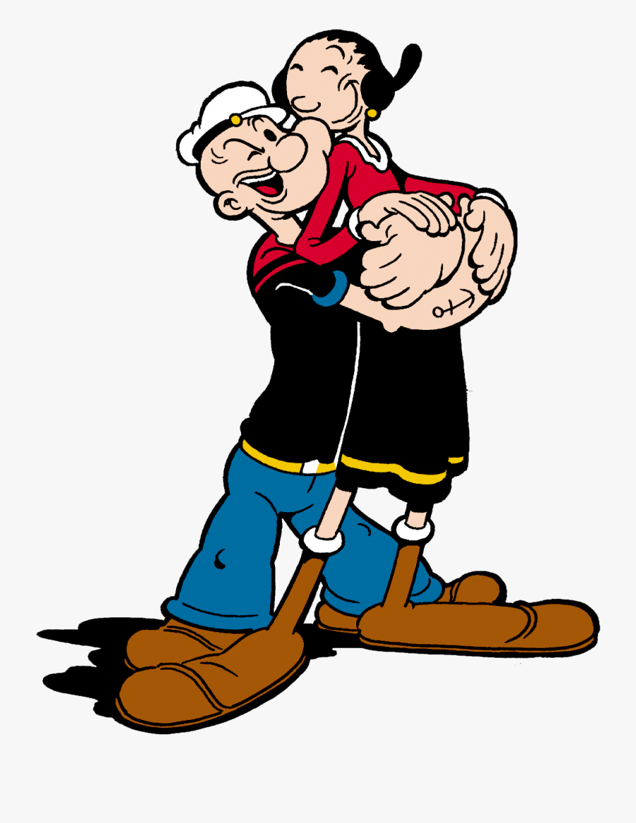 Popeye Clipart - Popeye And Olive, Transparent Clipart