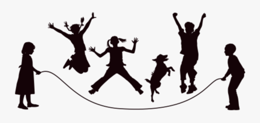#ftestickers #children #jumprope #jumping #silhouette - Children Silhouette Png, Transparent Clipart