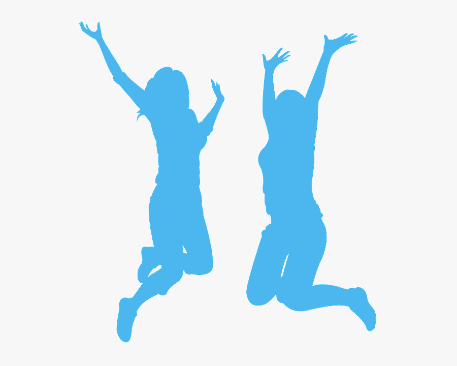 Trampoline Jumping Girl Silhouette Pink, Transparent Clipart