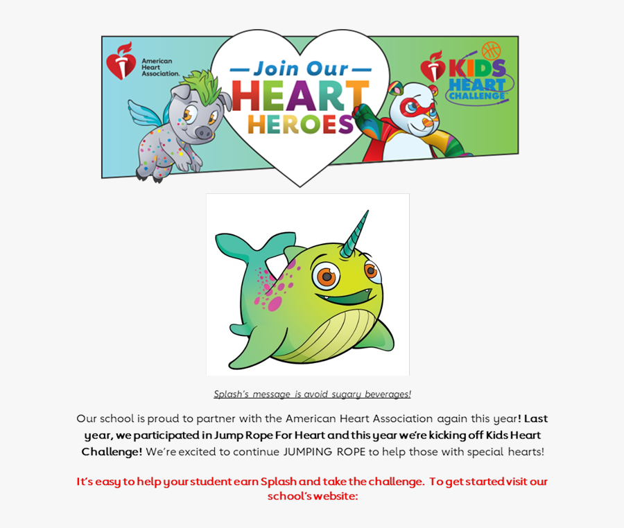 Jump Rope For Heart - Join Our Heart Heroes, Transparent Clipart
