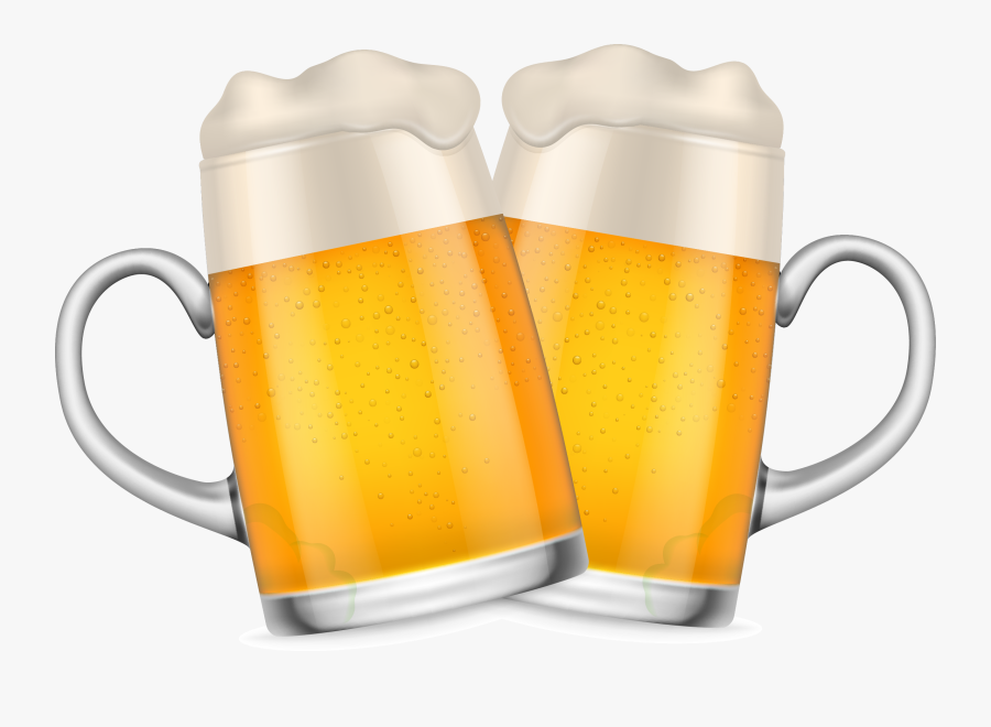 Stein Painted Hand Beer Vector Glassware Clipart - Beer Mugs Cheers Png, Transparent Clipart