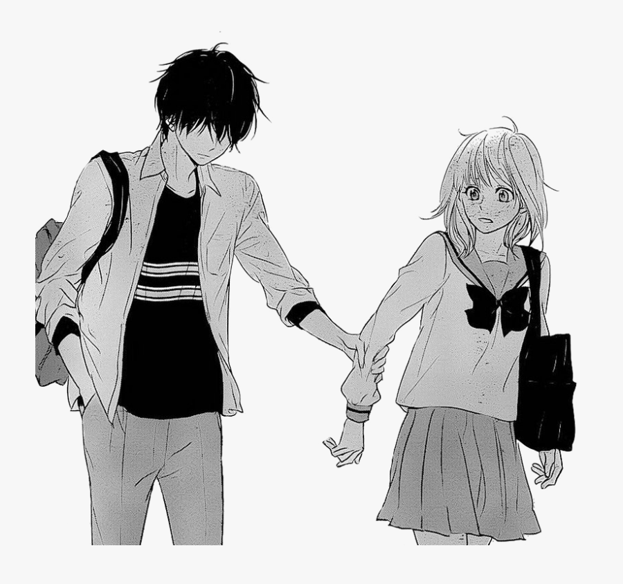 Sad Couple Png Pic - Anime Girl And Boy Sad, Transparent Clipart