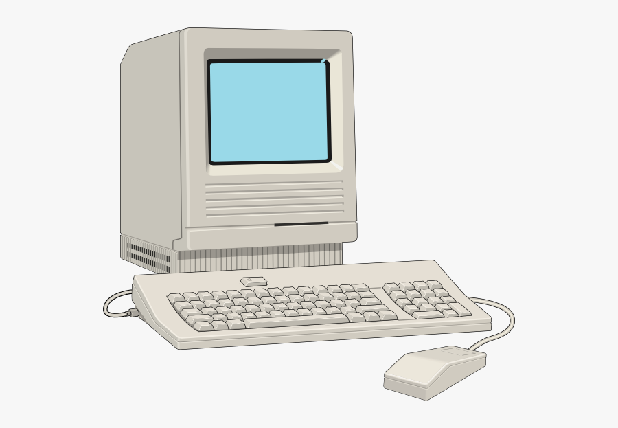 Old Computer Vector Png, Transparent Clipart