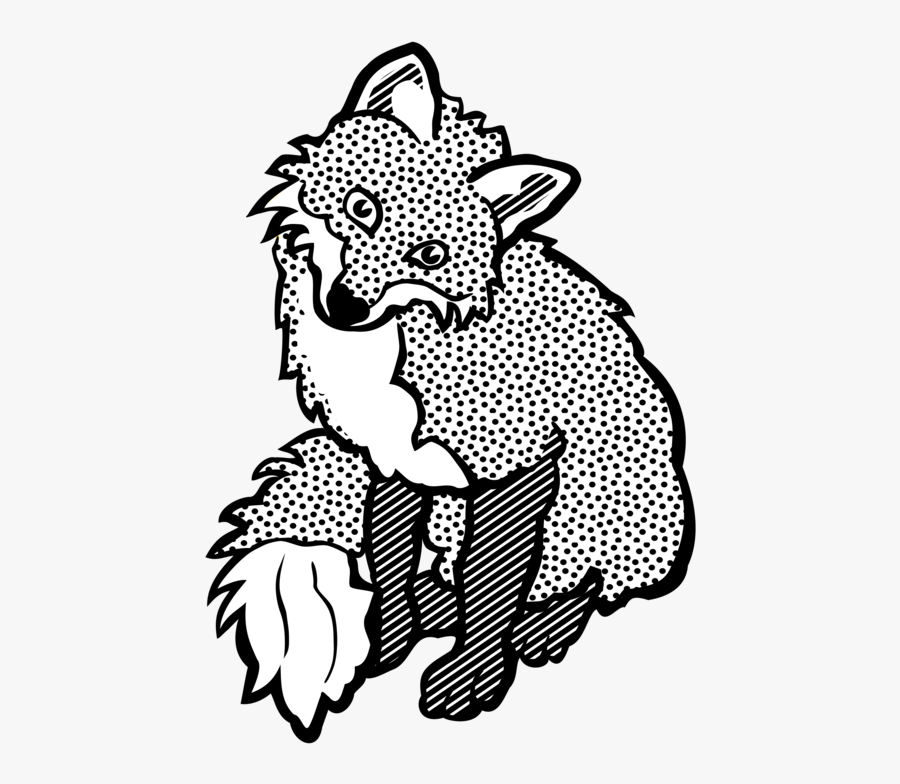 Art,monochrome Photography,carnivoran - Fox Clipart Black And White, Transparent Clipart