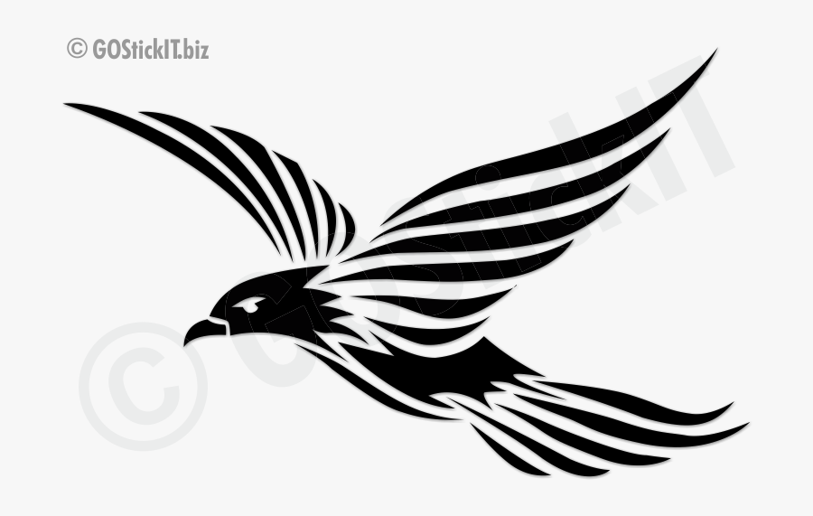 Tribal Bird Diecut Decal Humor Bumper Decals Funny - Bird Tribal, Transparent Clipart