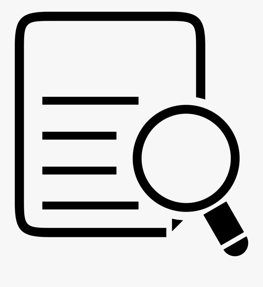 List Searching Variant Comments - Magnifying Glass On List Icon, Transparent Clipart