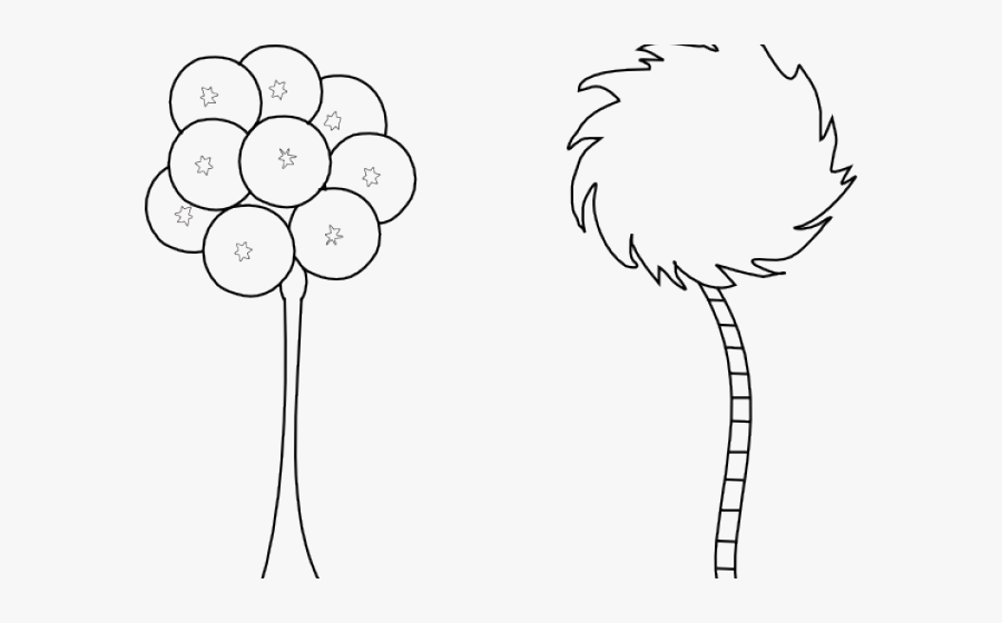 Lorax Cliparts - Truffula Trees Coloring Pages, Transparent Clipart