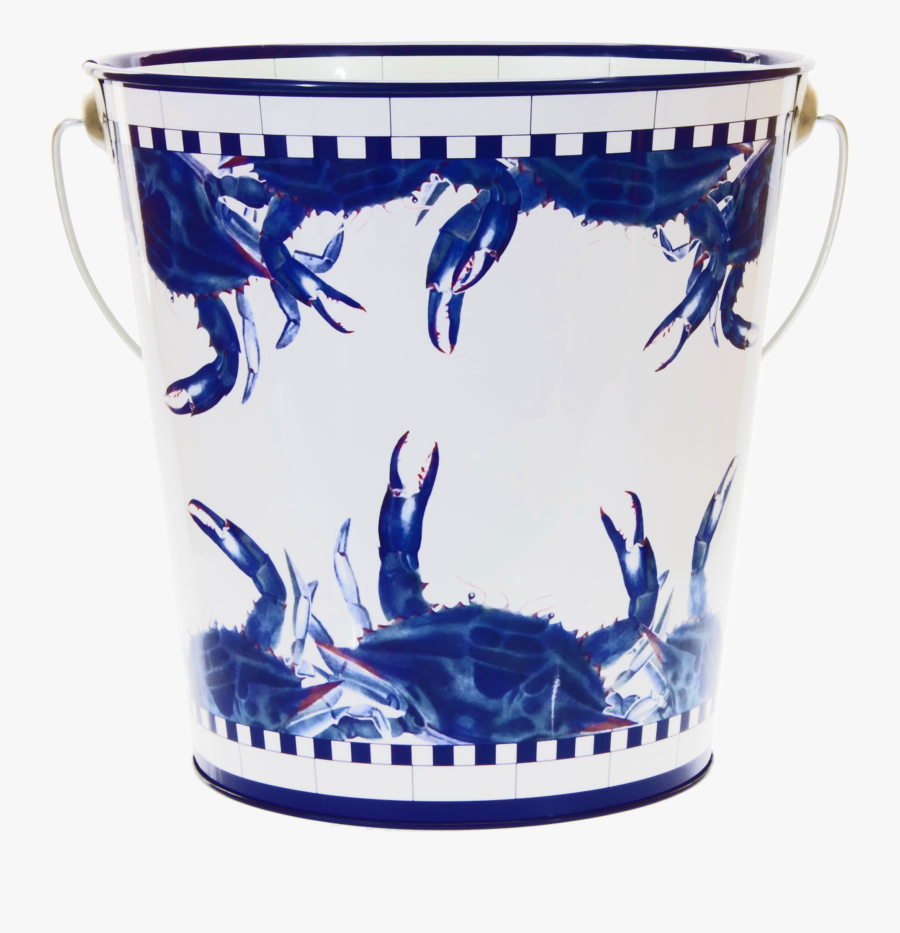 Se13 Blue Crab Large Pail - Bucket, Transparent Clipart