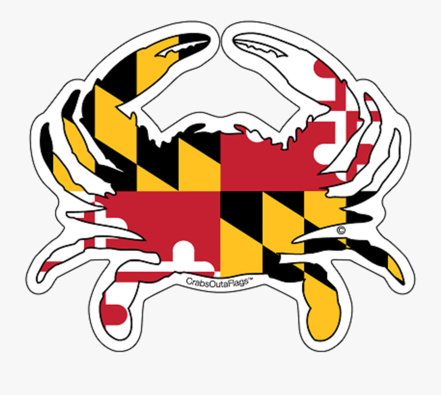 Clip Art Maryland Flag Crab - Md Flag Crab, Transparent Clipart