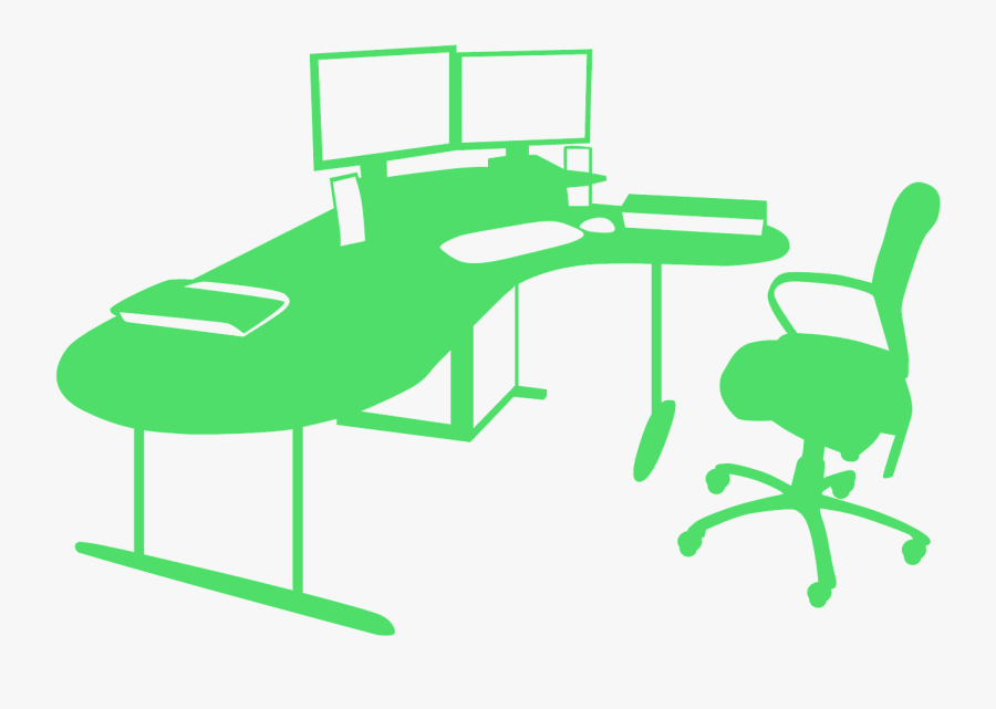 3d 사무실 의자 실루엣 무료, Transparent Clipart