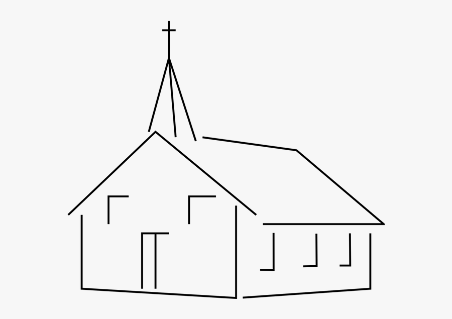 Reston Parish Church - Church Outline, Transparent Clipart