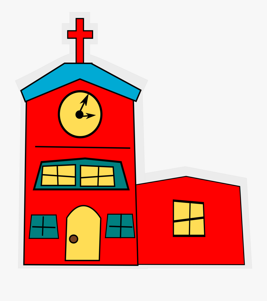 Black And White - Cartoon Church Png, Transparent Clipart