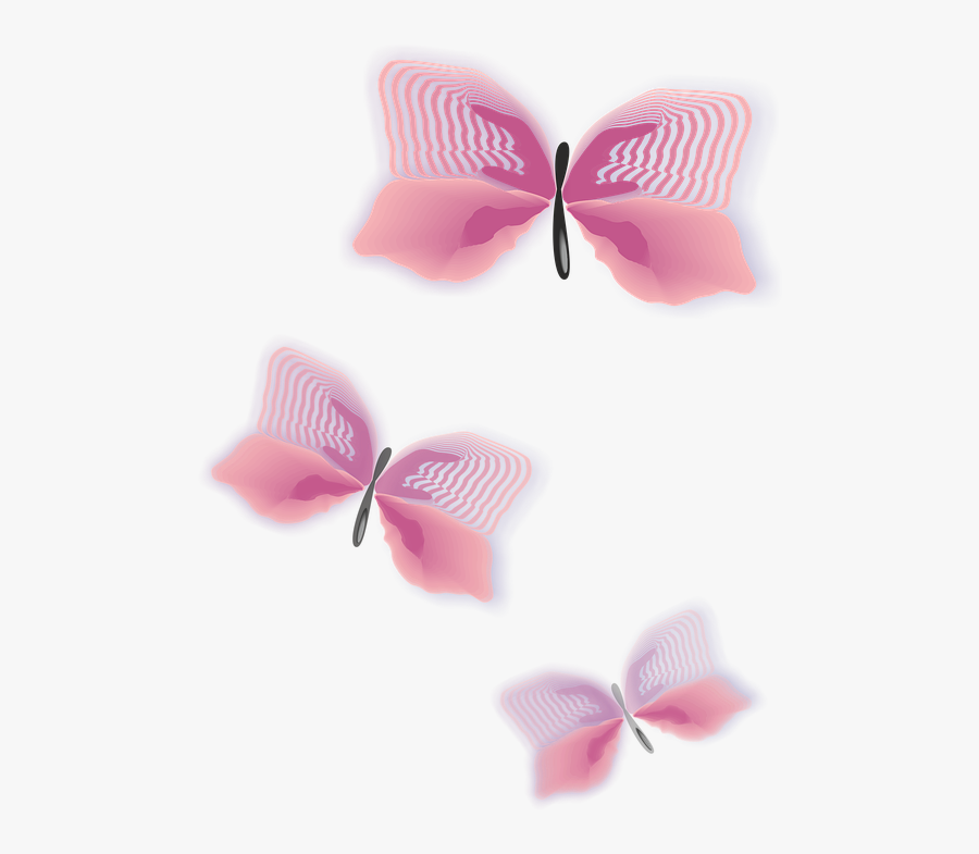 Pink Butterfly Clipart, Transparent Clipart
