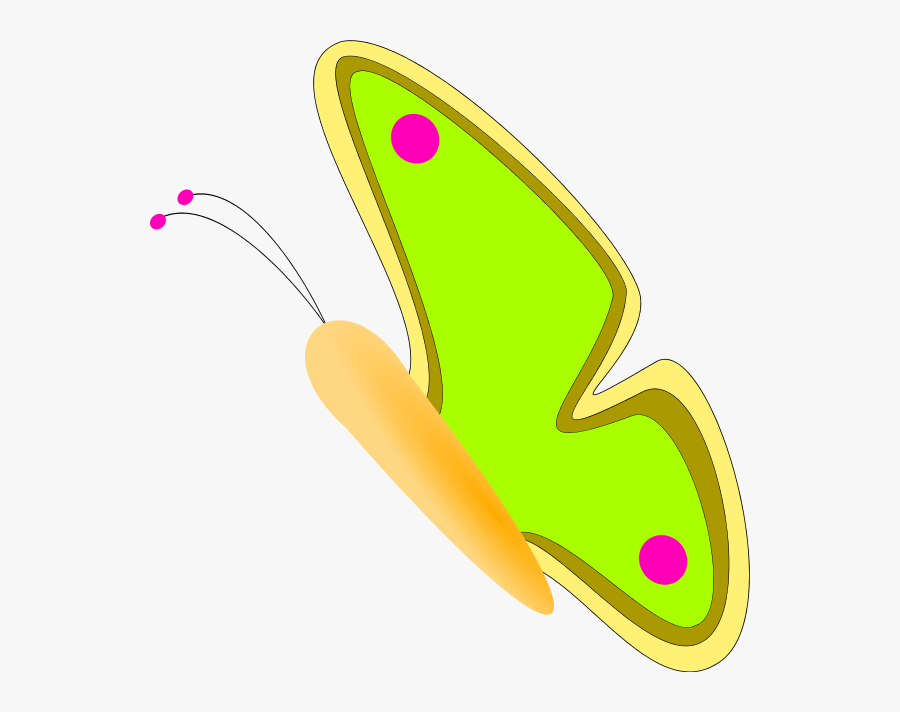 Butterfly Side View - Butterfly Sideviewclipart, Transparent Clipart