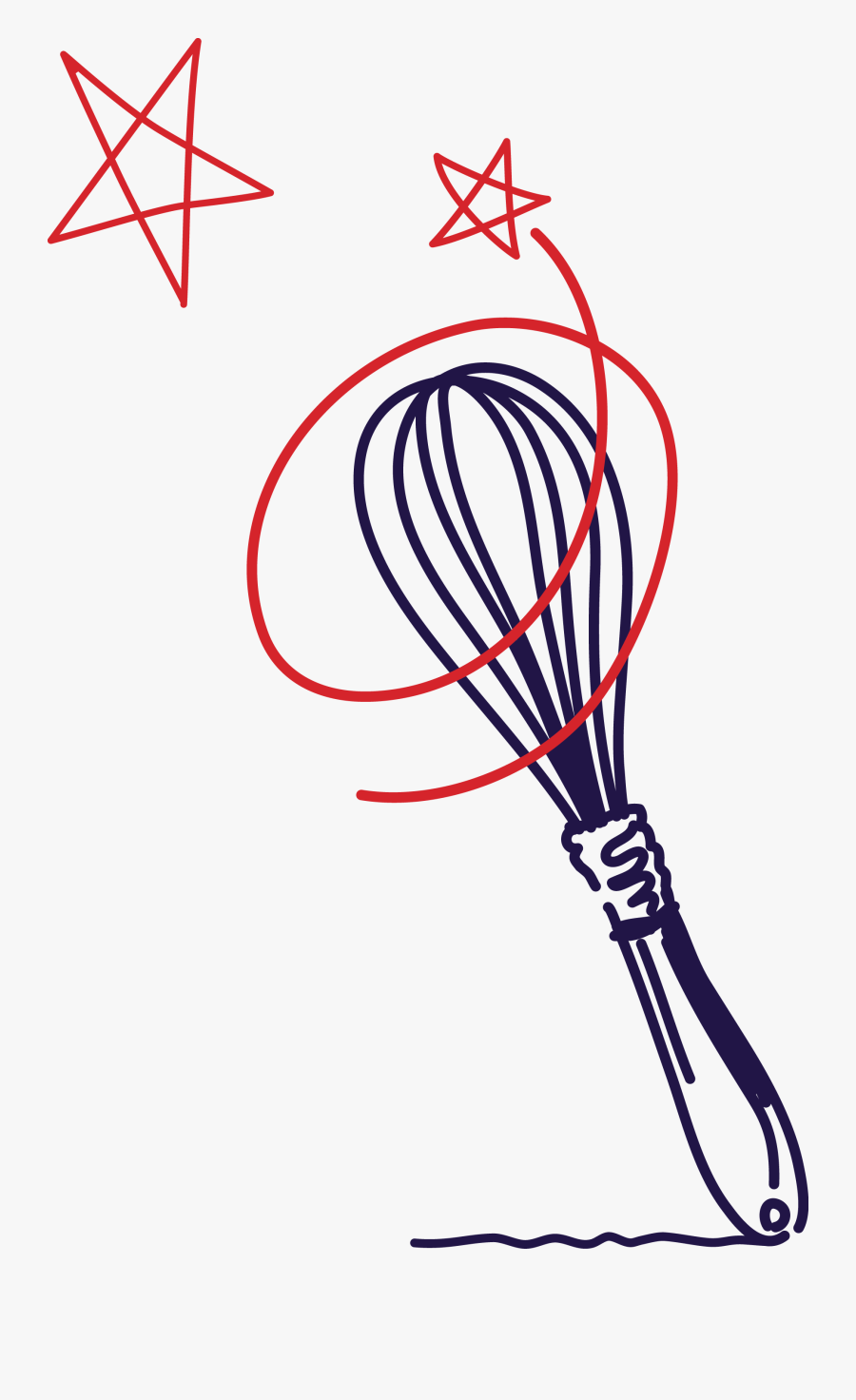 Transparent Home Cooked Meal Clipart - Cute Whisk Illustration, Transparent Clipart